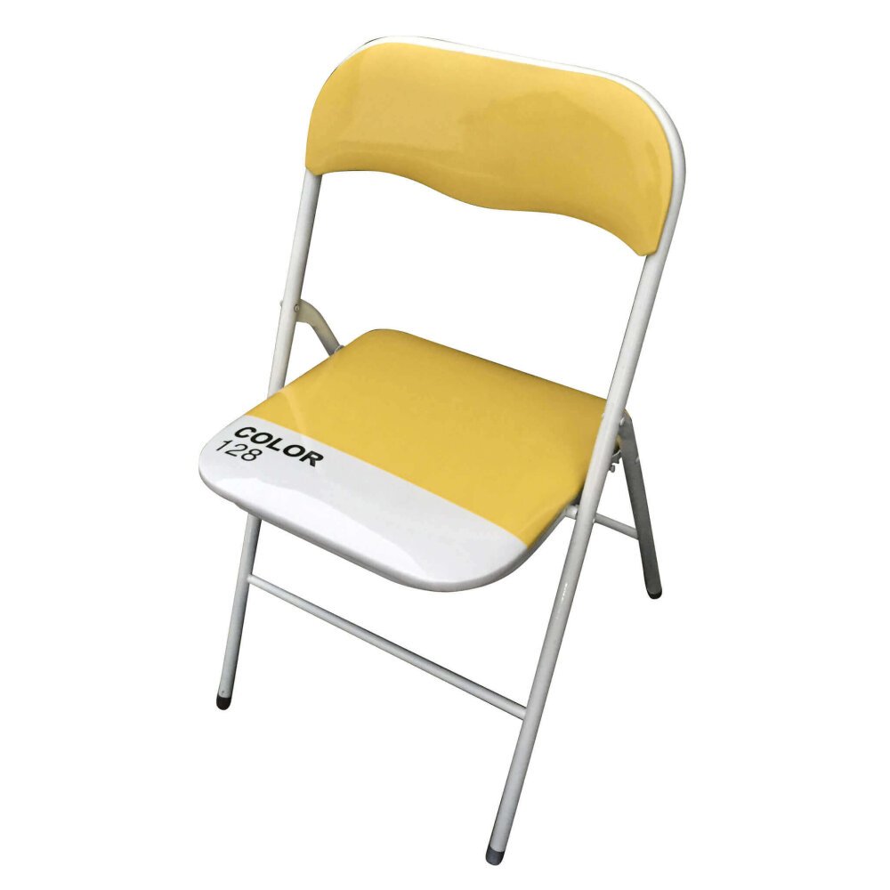 Sedia Pieghevole Salvaspazio in Acciaio,PVC cm 44x45x79 – SLIM
