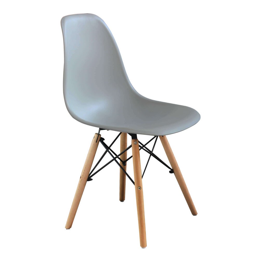 Sedia per Sala da Pranzo scandinava in Legno,Acciaio,Plastica cm 53x47x82 – NOAH