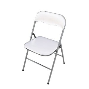 Sedia Pieghevole Salvaspazio in Acciaio,PVC cm 44x45x79 – SLIM