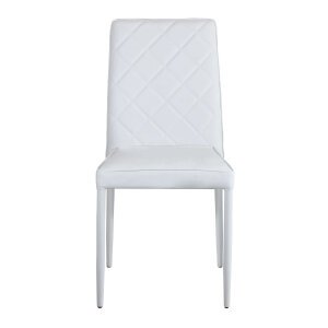 Sedia da Pranzo Moderna in Ecopelle,Acciaio cm 40x44x91,5 – NIGEL
