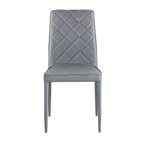 Sedia da Pranzo Moderna in Ecopelle,Acciaio cm 40x44x91,5 – NIGEL