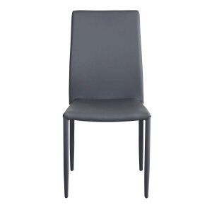 Sedia da Pranzo Moderna in Ecopelle,Acciaio cm 41x43x90 – RACHEL