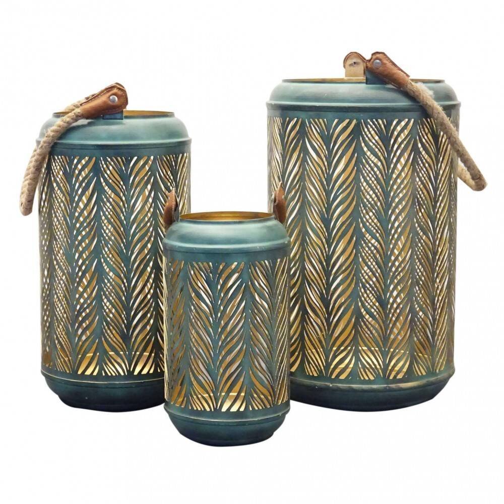 Set di 3 lanterne in Acciaio cm 42x42x25 – WILLY