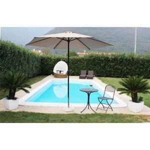 Ombrellone da Giardino Rotondo 3 palo centrale in acciaio,poliestere – RIO