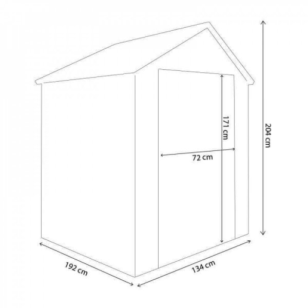 Casetta Porta Attrezzi da Giardino in Plastica cm 134x192x204 – FOX