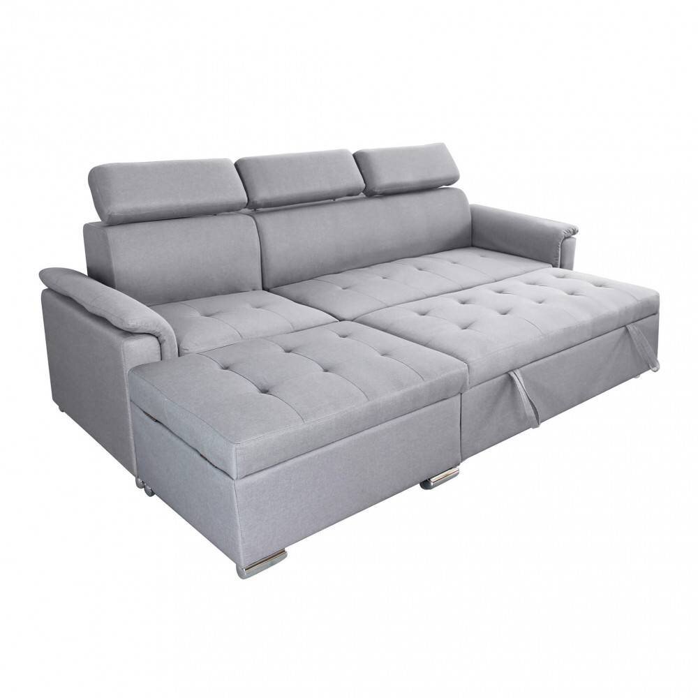 Divano Letto con penisola in Tessuto cm 234x148x84 – ALF