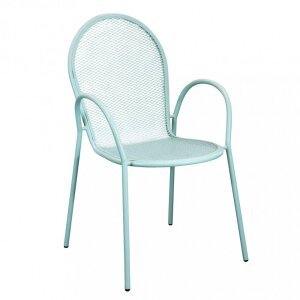 Poltrona da Giardino Impilabile in Acciaio cm 51x61x90 – JOEL