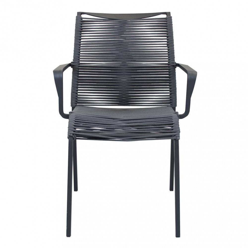 Poltrona da Giardino Impilabile in Alluminio,Corda cm 55x60x87 – WALTER