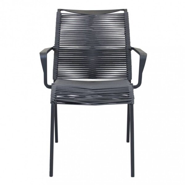 Poltrona da Giardino Impilabile in Alluminio,Corda cm 55x60x87 – WALTER