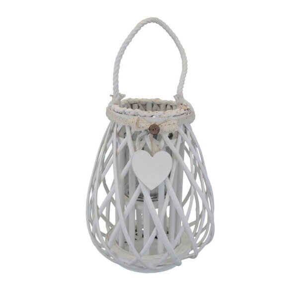 Lanterna in Vimini Rotonda in Vimini,Vetro cm 28x28x36 – TREV
