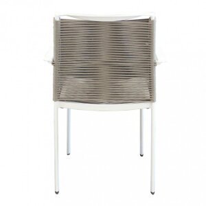 Poltrona da Giardino Impilabile in Alluminio,Corda cm 55x60x87 – WALTER