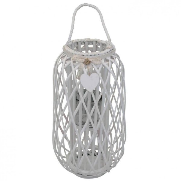 Lanterna in Vimini Rotonda in Vimini,Vetro cm 31x31x66 – BRAD