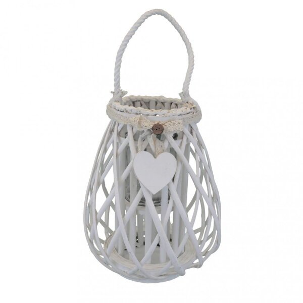 Lanterna in Vimini Rotonda in Vimini,Vetro cm 28x28x40 – TREV