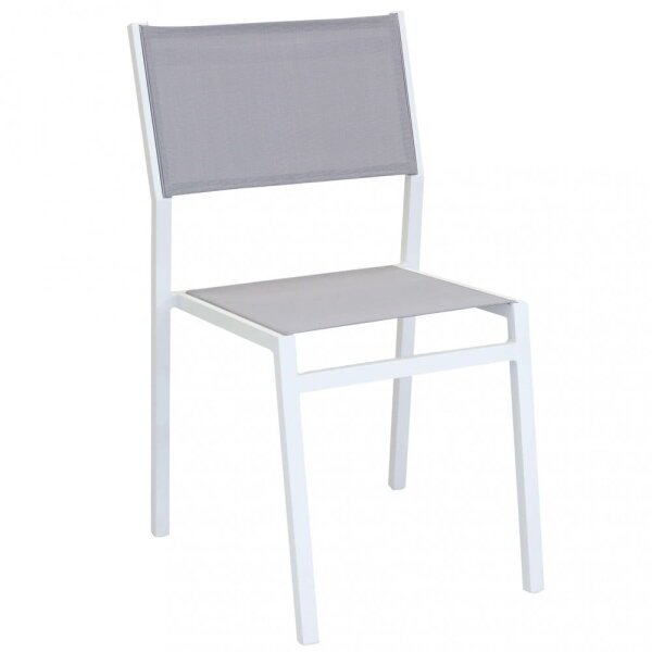 Sedia da Giardino Impilabile in Alluminio,Textilene cm 46x57x85 – LEX