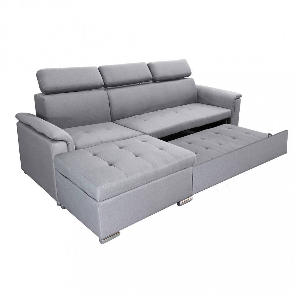 Divano Letto con penisola in Tessuto cm 234x148x84 – ALF
