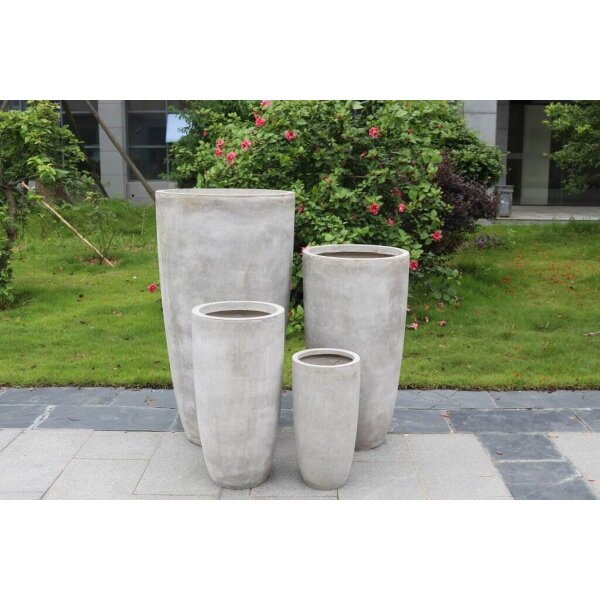 Set di 4 vasi da Giardino in Fibra di argilla cm 54x54x101 – DERRICK