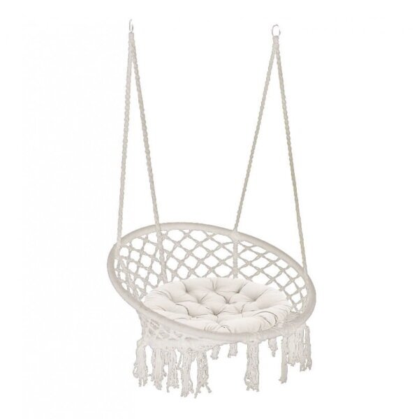 Sedia Sospesa Rotonda con cuscino in Metallo cm 80x80x120 – LORENNE