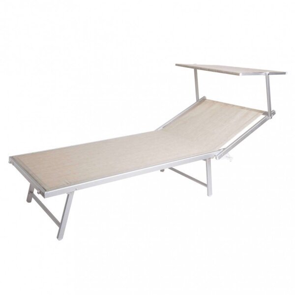 Lettino prendisole XL in Alluminio,Textilene cm 213x85x40 – KODY