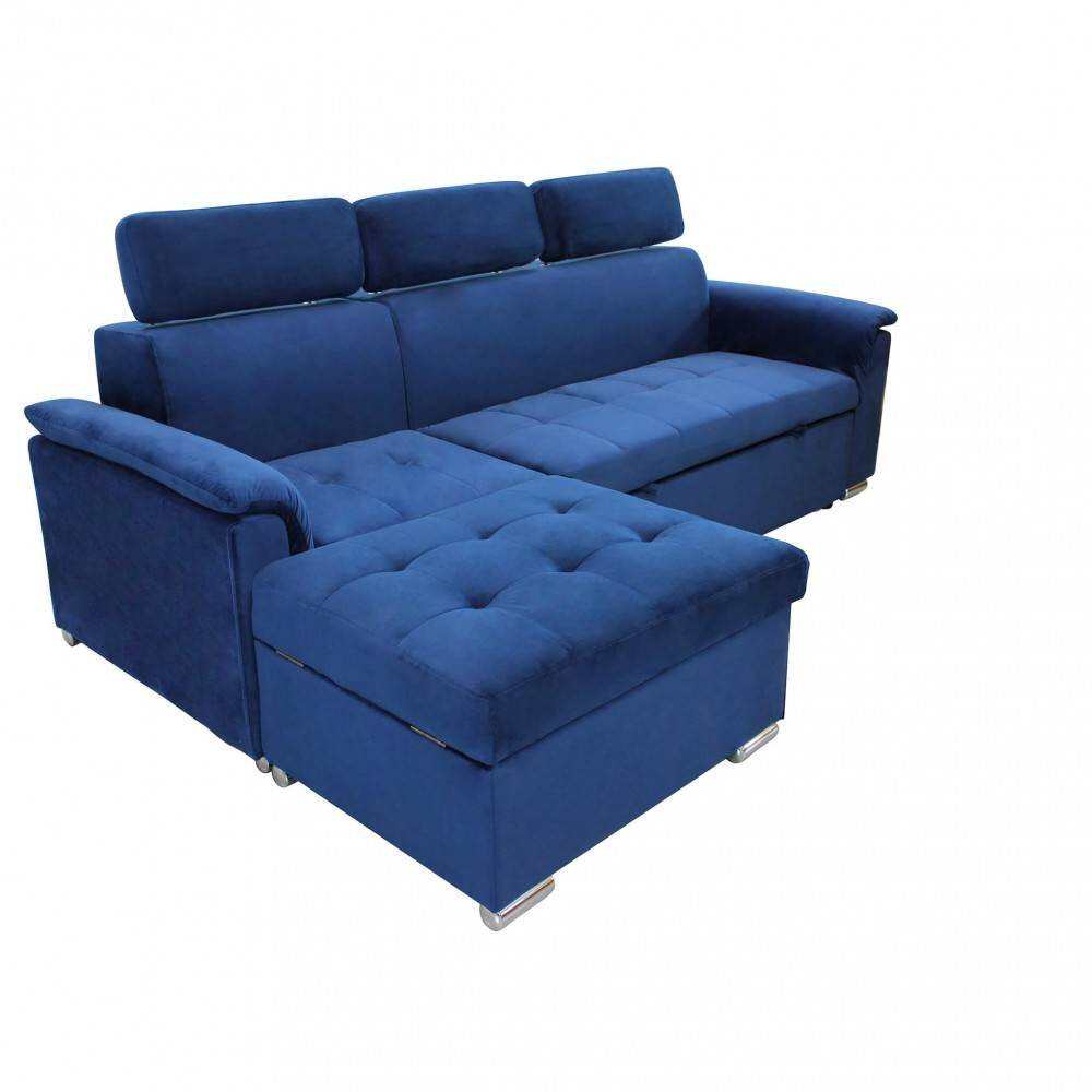 Divano Letto con penisola in Tessuto cm 234x148x84 – ALF