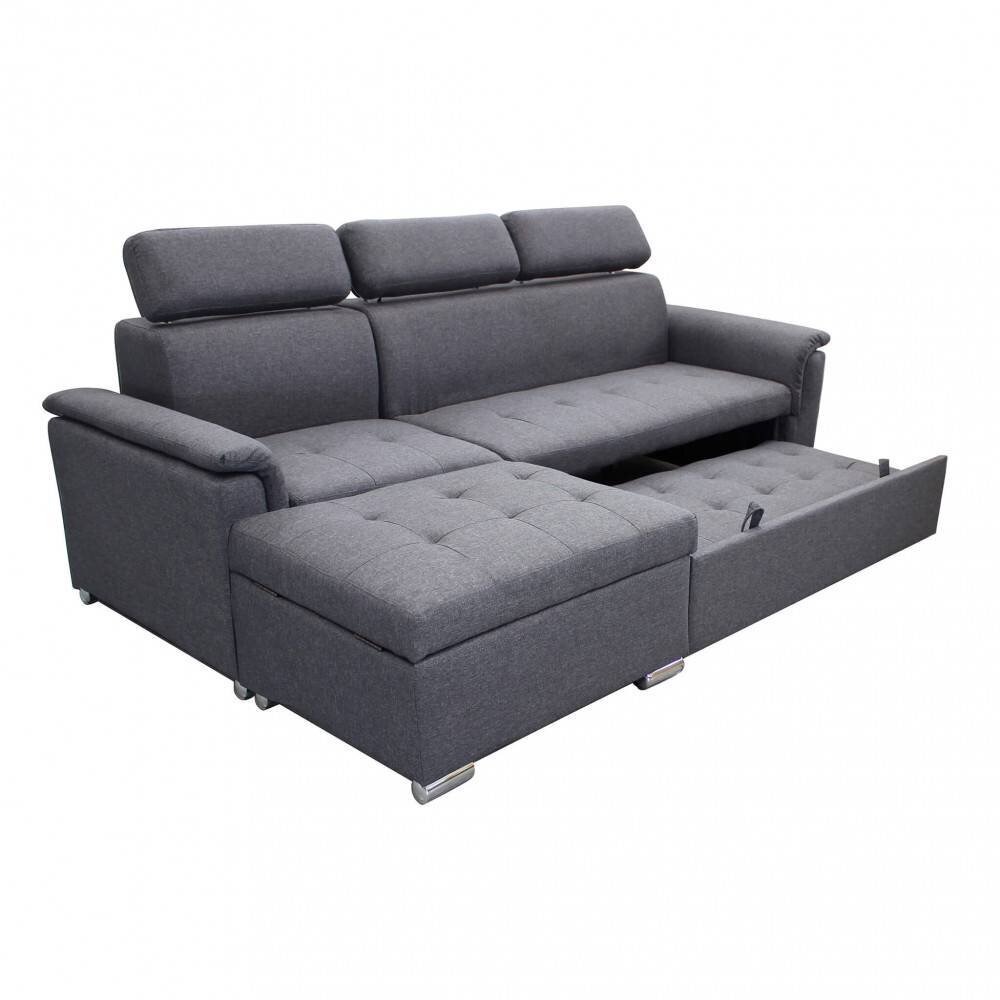 Divano Letto con penisola in Tessuto cm 234x148x84 – ALF