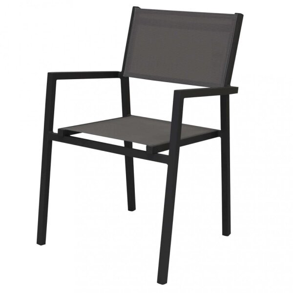 Poltrona da Giardino Impilabile in Alluminio,Textilene cm 55x57x85 – LEX