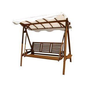 Dondolo da Giardino 3 posti in Legno,Acacia cm 206x130x200 – NOLL