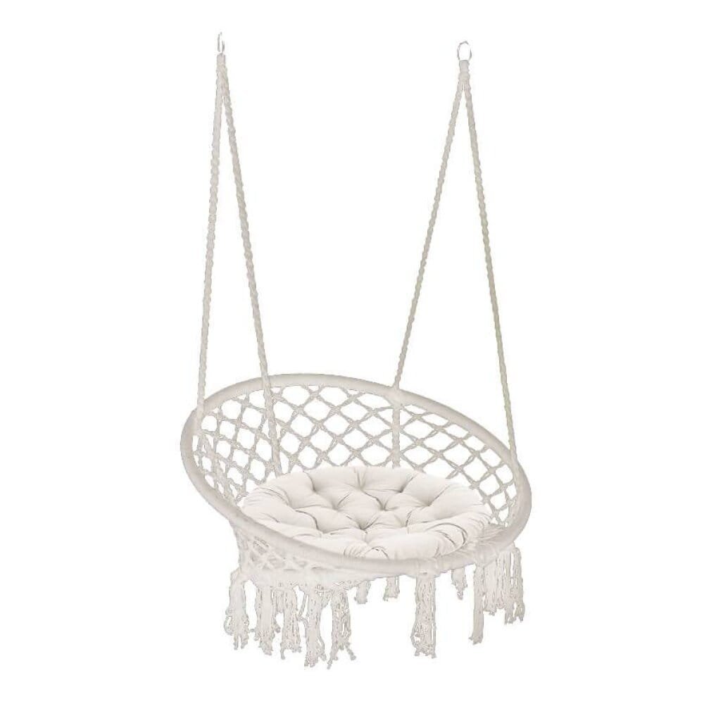 Sedia Sospesa Rotonda con cuscino in Metallo cm 80x80x120 – LORENNE