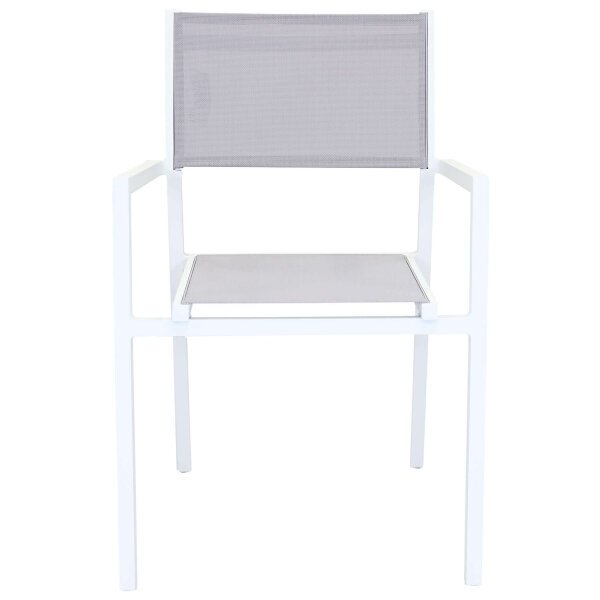 Poltrona da Giardino Impilabile in Alluminio,Textilene cm 55x57x85 – LEX