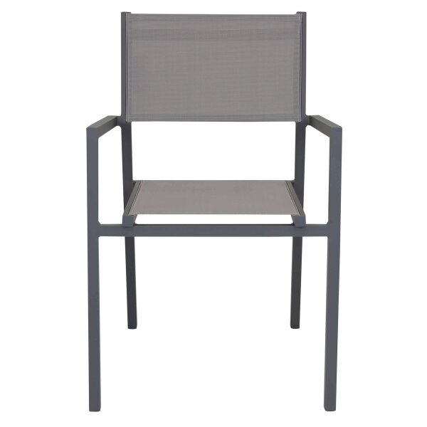 Poltrona da Giardino Impilabile in Alluminio,Textilene cm 55x57x85 – LEX