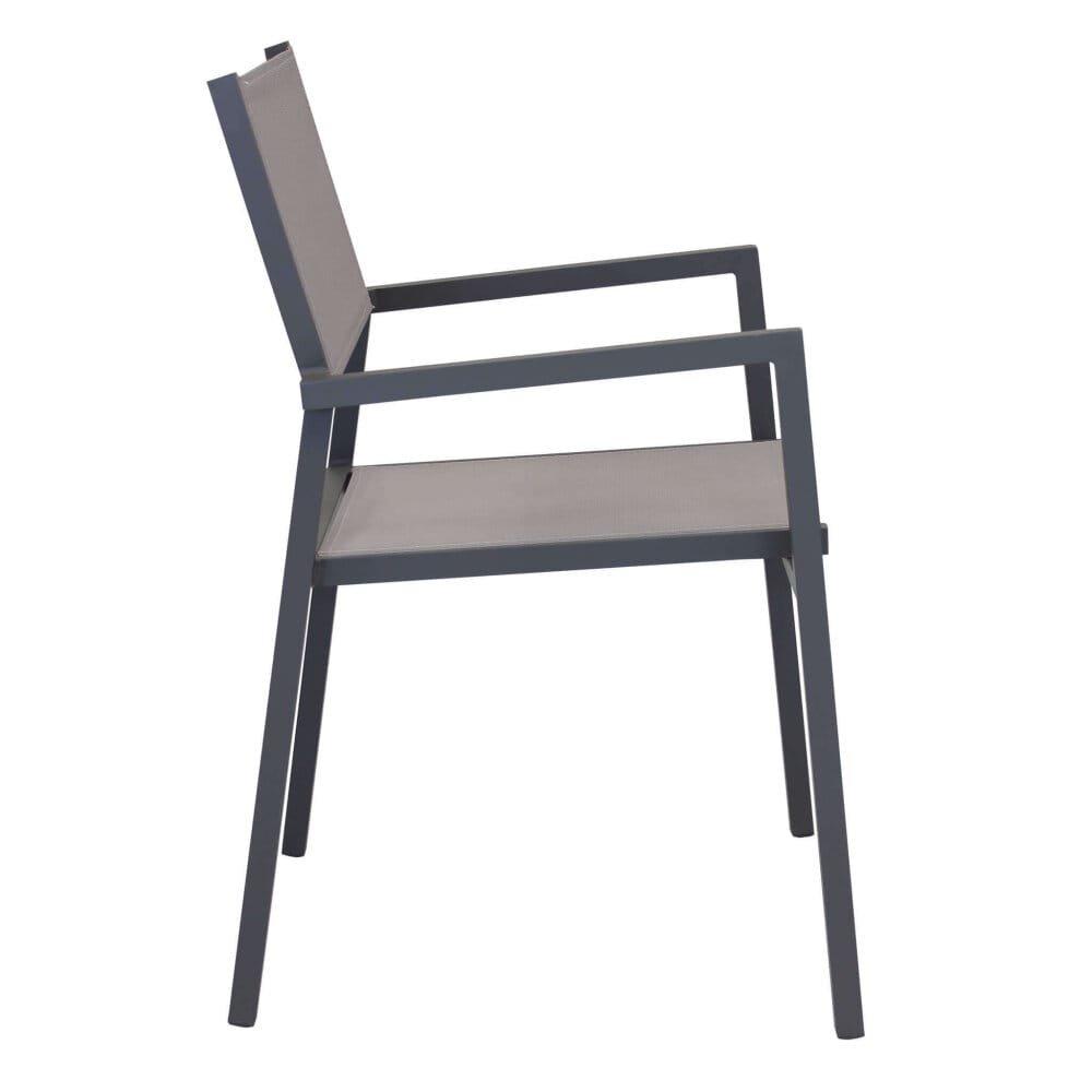 Poltrona da Giardino Impilabile in Alluminio,Textilene cm 55x57x85 – LEX