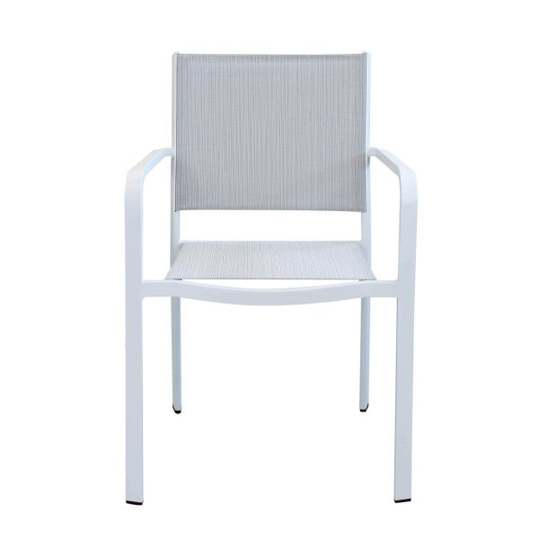 Poltrona da Giardino Impilabile in Alluminio,Textilene cm 56x61x84,5 – WARD
