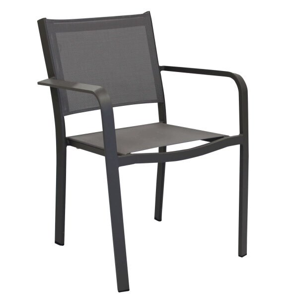 Poltrona da Giardino Impilabile in Alluminio,Textilene cm 56x61x84,5 – WARD