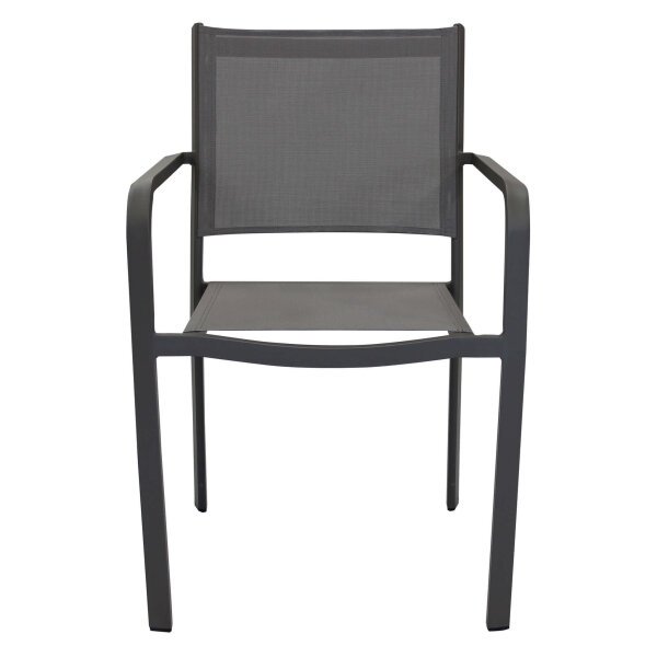 Poltrona da Giardino Impilabile in Alluminio,Textilene cm 56x61x84,5 – WARD