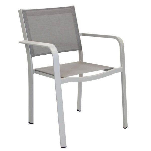 Poltrona da Giardino Impilabile in Alluminio,Textilene cm 56x61x84,5 – WARD