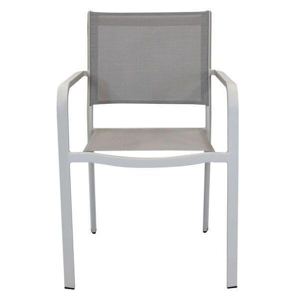 Poltrona da Giardino Impilabile in Alluminio,Textilene cm 56x61x84,5 – WARD