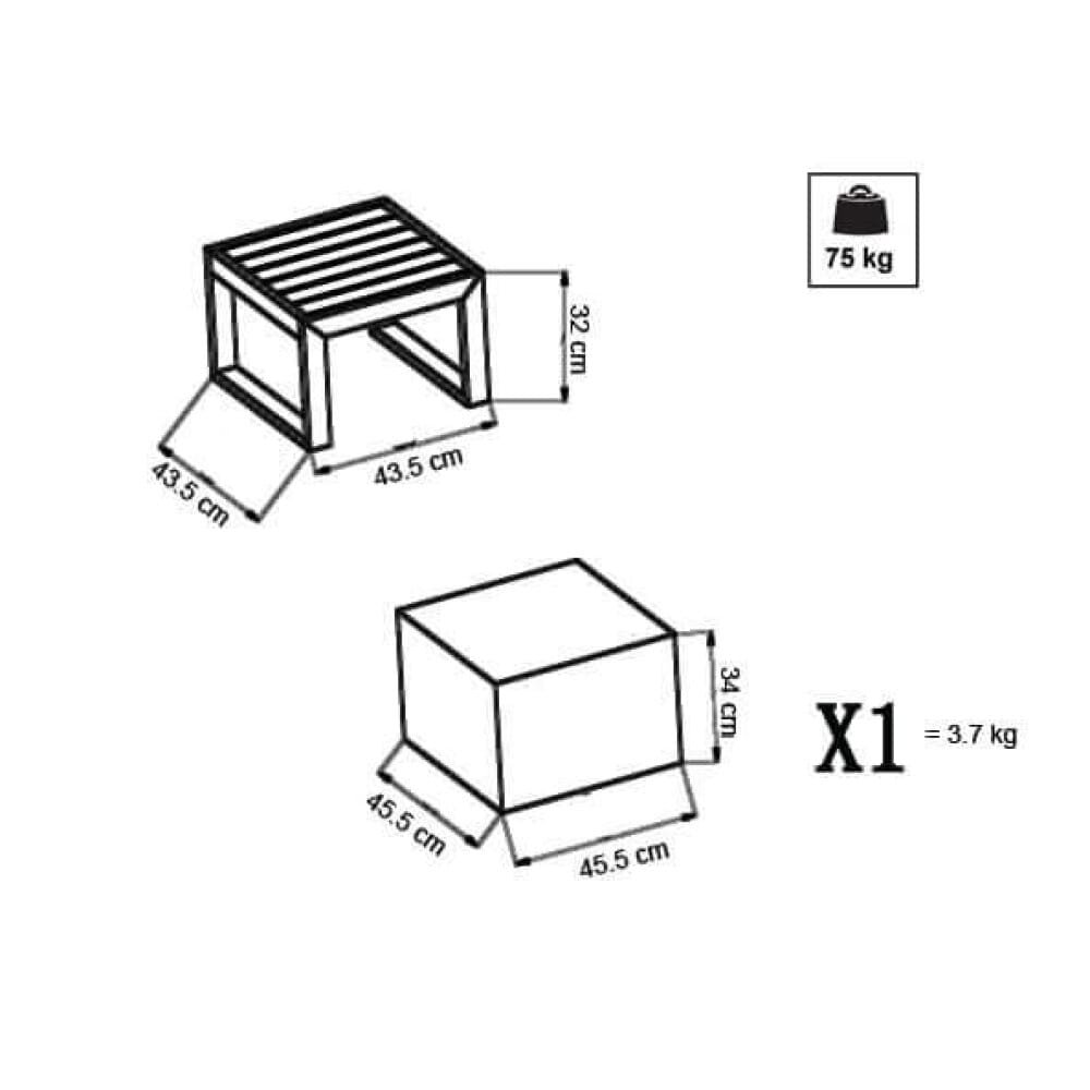 Tavolino da Giardino cm 45×45 – SCOTTY