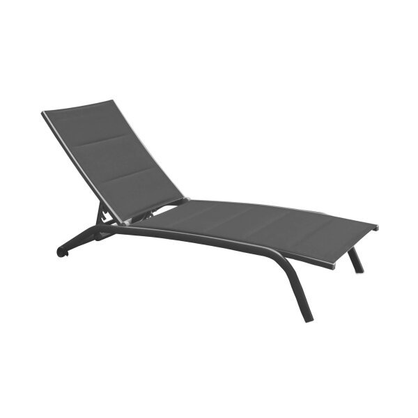 Lettino da Giardino Impilabile in Alluminio,Textilene cm 161x62x92,5 – TOM