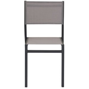 Sedia da Giardino Impilabile in Alluminio,Textilene cm 46x57x85 – LEX