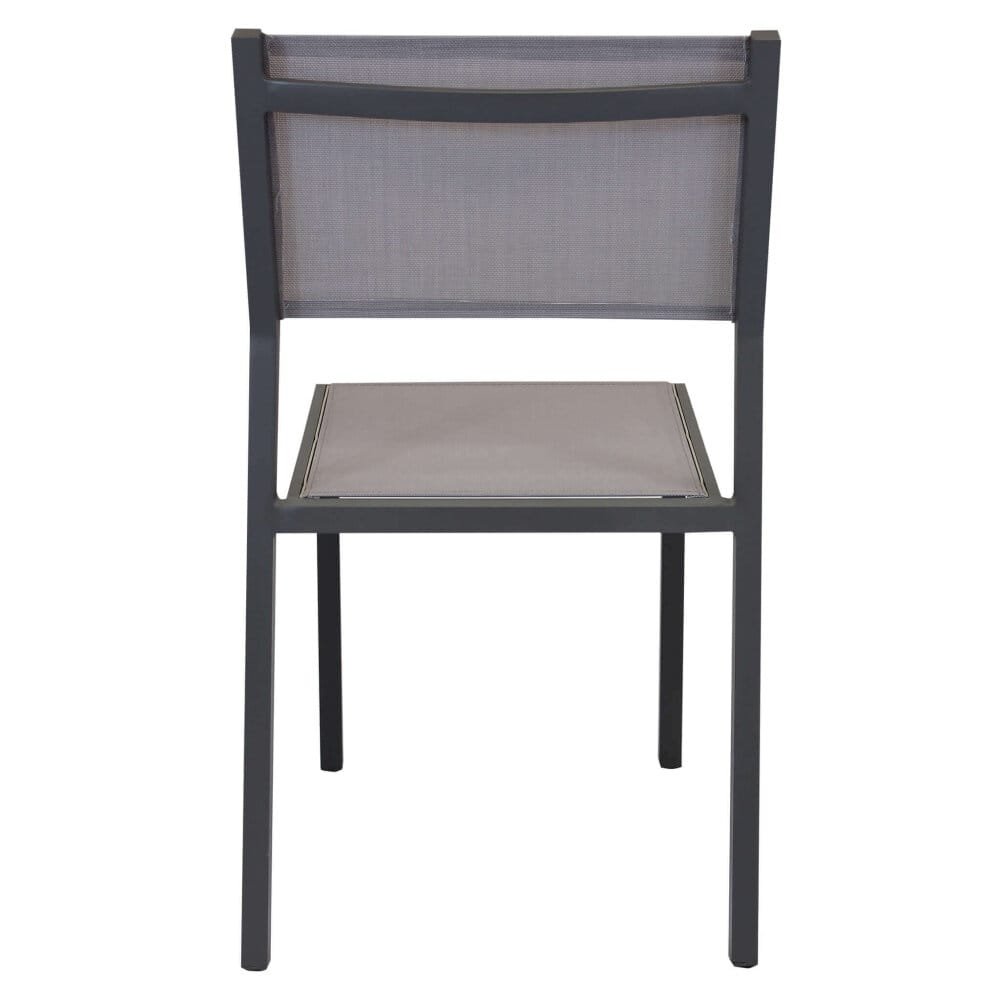 Sedia da Giardino Impilabile in Alluminio,Textilene cm 46x57x85 – LEX
