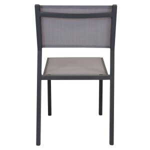 Sedia da Giardino Impilabile in Alluminio,Textilene cm 46x57x85 – LEX