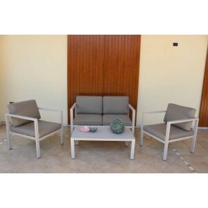Salotto da Giardino con cuscini 4 posti in Alluminio – LEX
