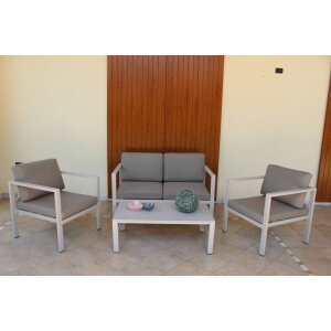 Salotto da Giardino con cuscini 4 posti in Alluminio – LEX