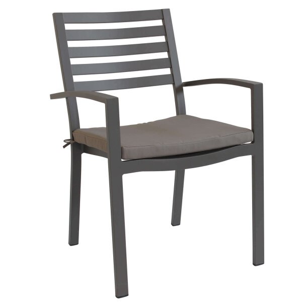 Poltrona da Giardino Impilabile in Alluminio cm 55,5x61x85 – DAVID