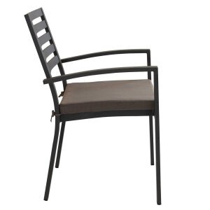 Poltrona da Giardino Impilabile in Alluminio cm 55,5x61x85 – DAVID