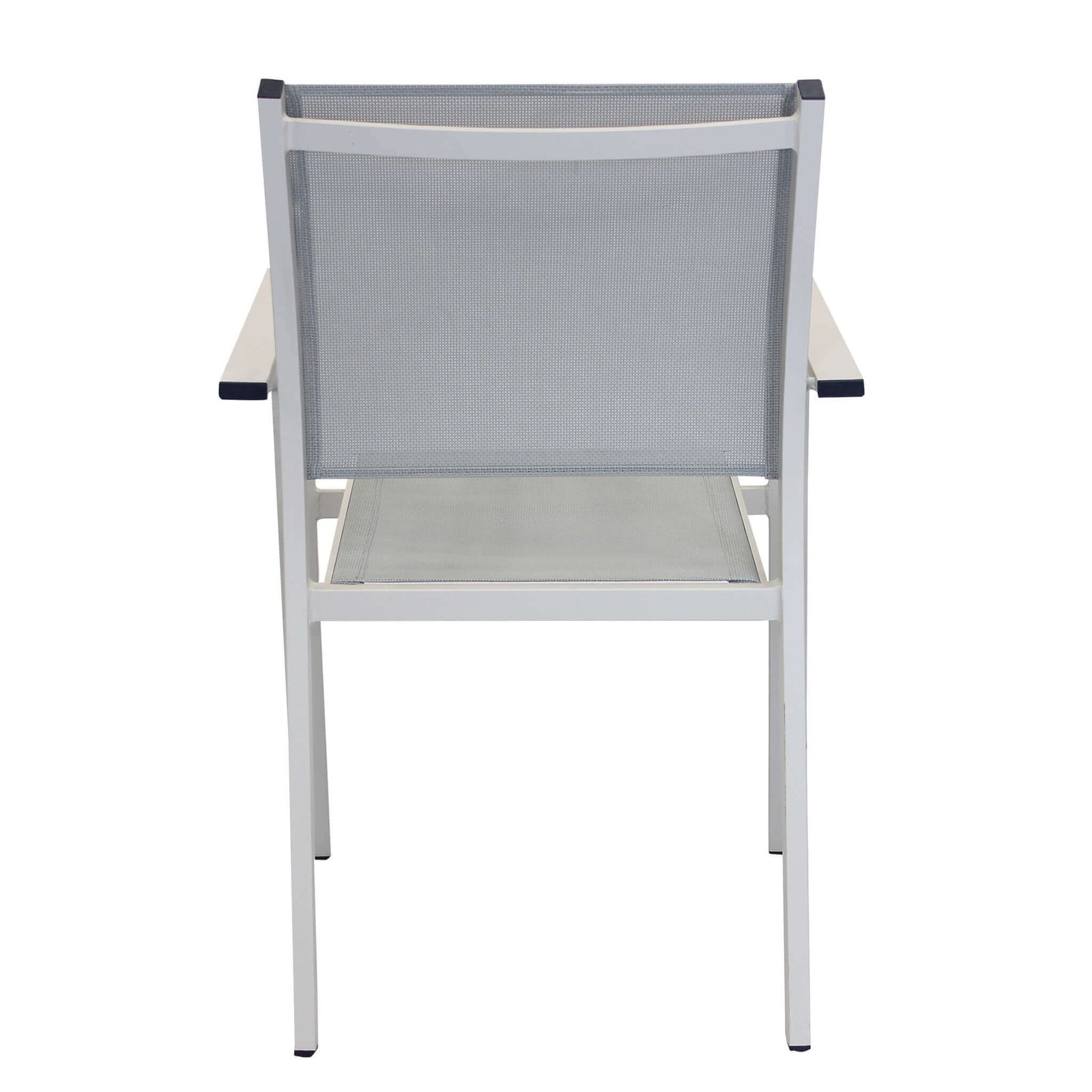 Poltrona da Giardino Impilabile in Alluminio,Textilene cm 55x58x85 – WOODY