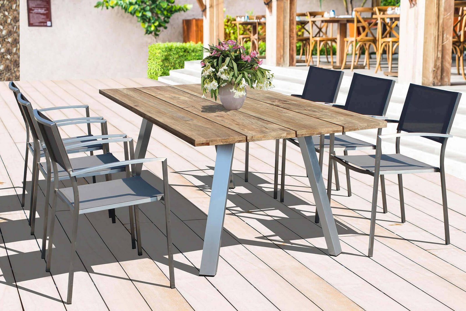 Tavolo da Giardino e piano in Teak 200×100 – MAJOR