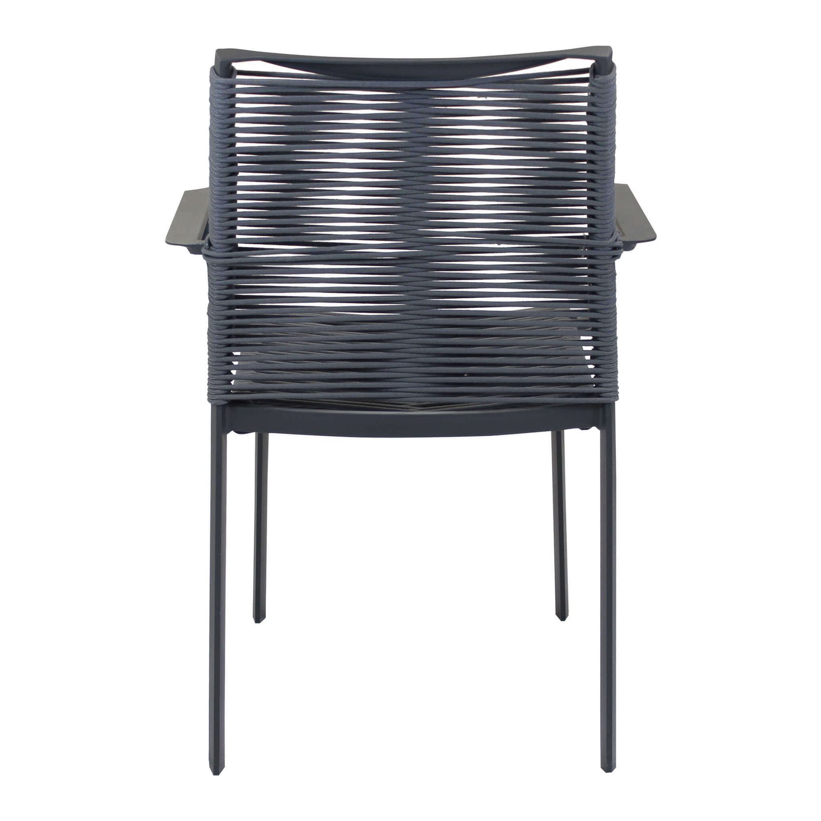 Poltrona da Giardino Impilabile in Alluminio,Corda cm 55x60x87 – WALTER