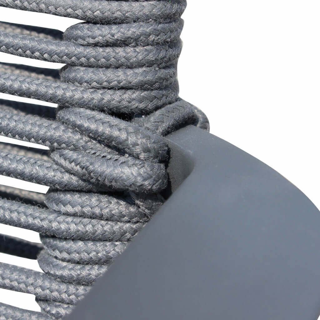 Poltrona da Giardino Impilabile in Alluminio,Corda cm 55x60x87 – WALTER