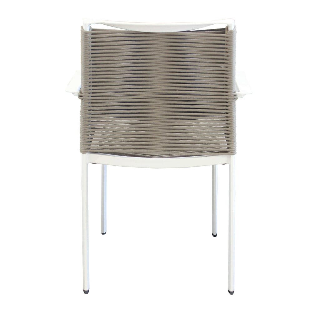Poltrona da Giardino Impilabile in Alluminio,Corda cm 55x60x87 – WALTER