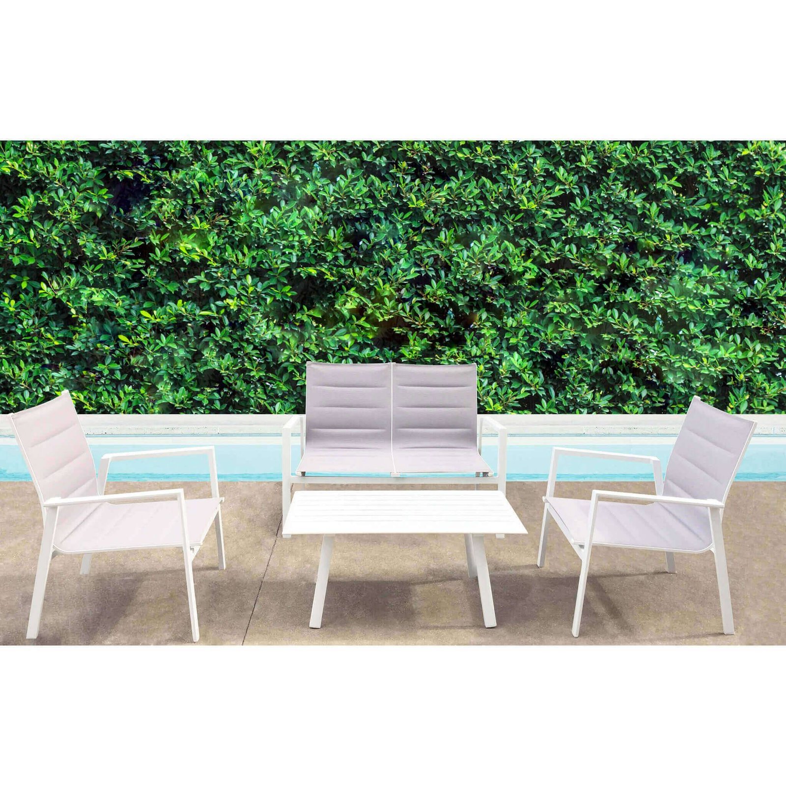 Salotto da Giardino 4 posti in Alluminio,Textilene – RUSTY